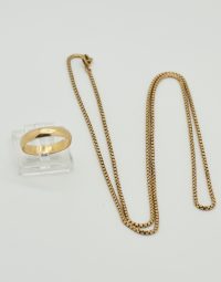 Lot 75 - Chaine et alliance en or