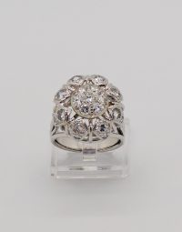 Lot 79 - Bague or, platine et diamants