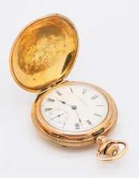 Lot 48 - ELGIN. Montre gousset en métal doré