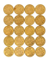 Lot 33 - Vingt Souverains Or