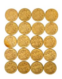 Lot 34 - Vingt Souverains Or