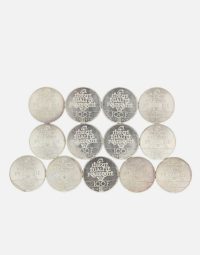 Lot 37 - Treize pièces de 100 Francs en argent