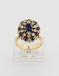 Lot 16 - Bague en or saphirs et diamants