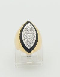 Lot 20 - Bague or pavage en diamants
