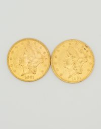 Lot 20 - Deux pièces de 20 Dollars Or