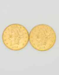 Lot 26 - Deux pièces Or de 20 Dollars