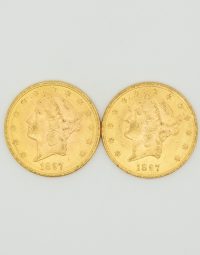 Lot 30 - Deux pièces Or de 20 Dollars