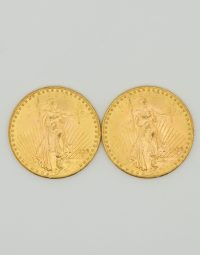 Lot 63 - Deux pièces de 20 Dollars Or