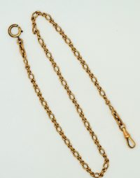 Lot 54 - Chaine giletière en or
