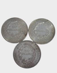 Lot 17 - Pièces de 50 Francs en argent