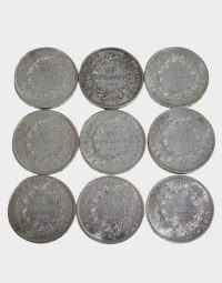 Lot 19 - Dix pièces de 10 Francs en argent